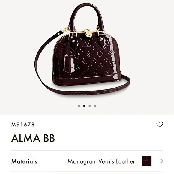 Louis Vuitton Glossy Dark Red Satchel - Picture 8 of 9